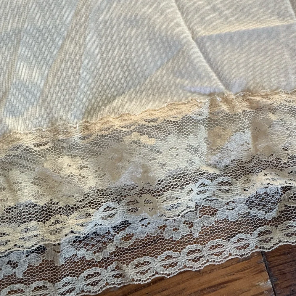 Delicate Slip Dress with button detail- Cream - Picture 6 of 7